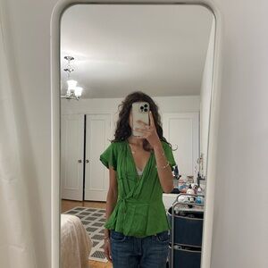 Zara Vibrant Green Blouse